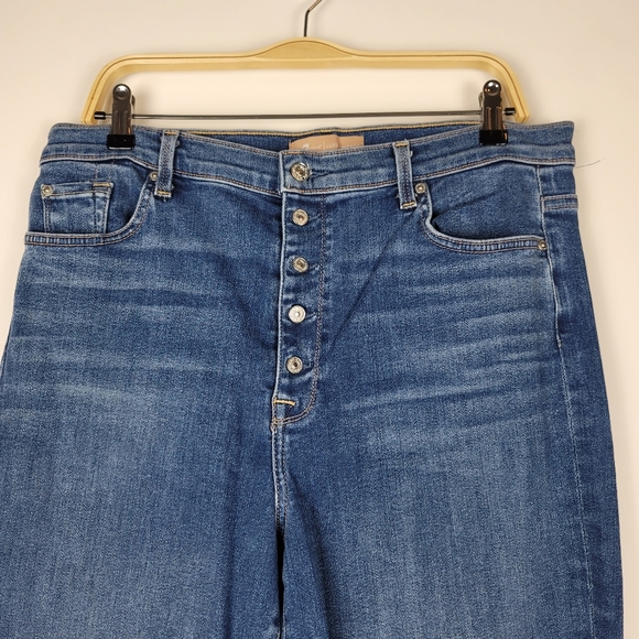 7 FAM button fly luxe Vintage high waist ankle skinny jeans size 33 - Picture 2 of 9